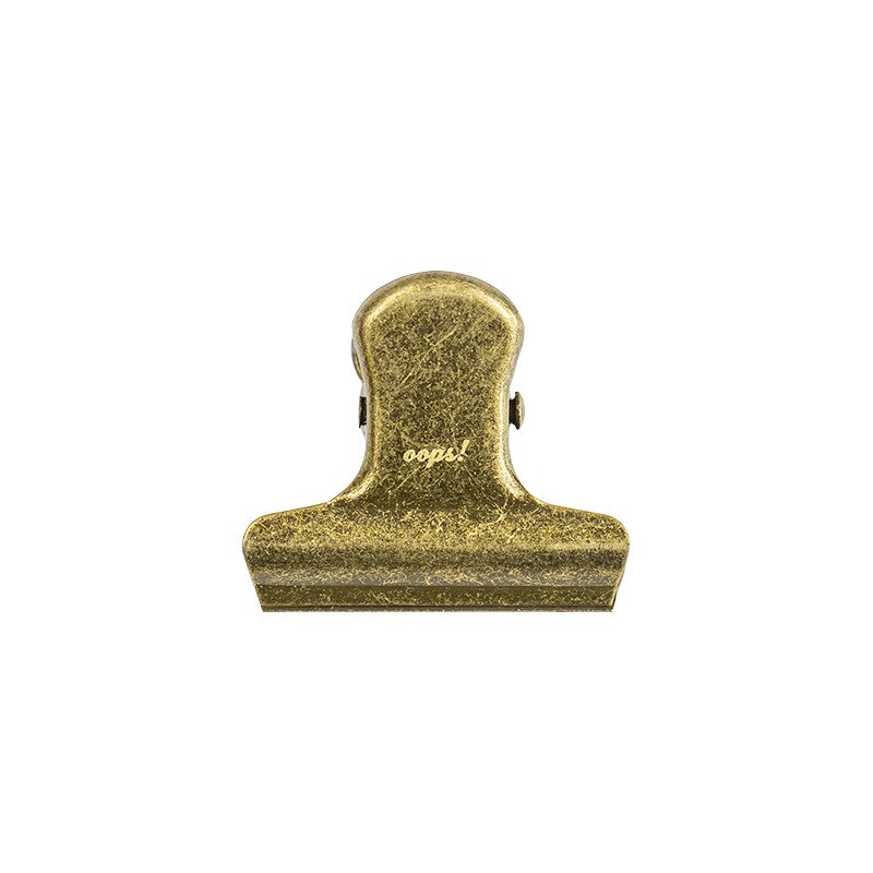 Trombone rétro en métal doré Bronze, 1 pièce, petit trombone, Clip de reliure pour Photo, Message, fichier, billet, papeterie scolaire et de bureau sl2570