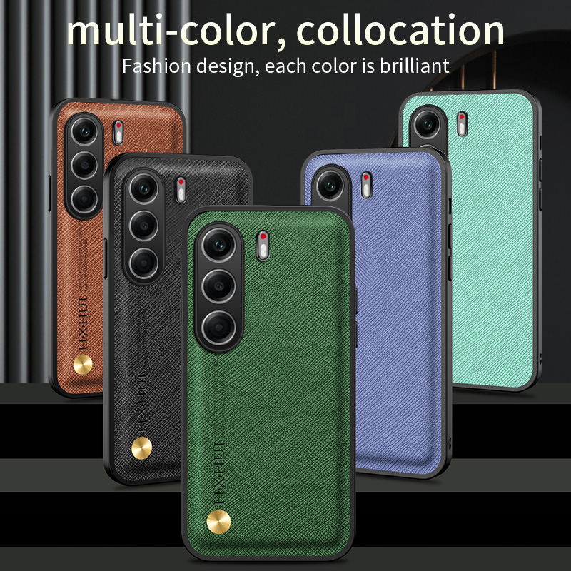 for Tecno Camon 40 Pro 4G 5G Spark 30 Note 50 Plus Zero Case for Magnetic Holder PU Leather Cross Grain Fine Cover Shell
