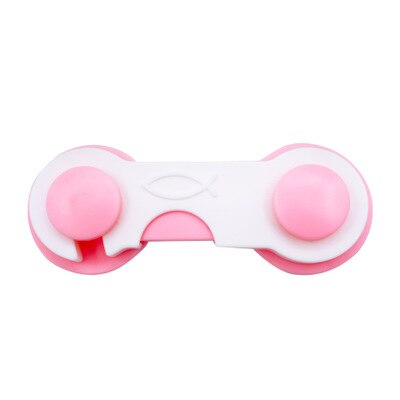 5pcs Child Safety Cabinet Lock Baby Security Protectoion Drawer Door Cabinet Lock Plastic Protection Kids Safety Door Lock: Classic Pink