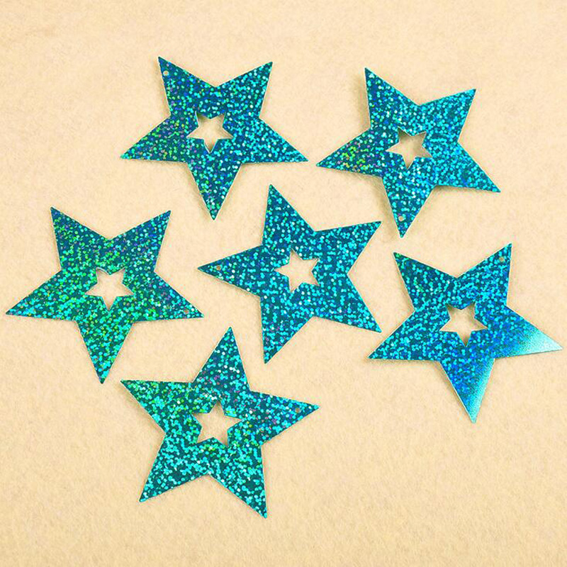 100 Uds tarjetas de cartón de estrellas brillantes colgante con globos cinta decoración de globos para bodas suministros para fiestas 6 colores opcionales 30: Azul