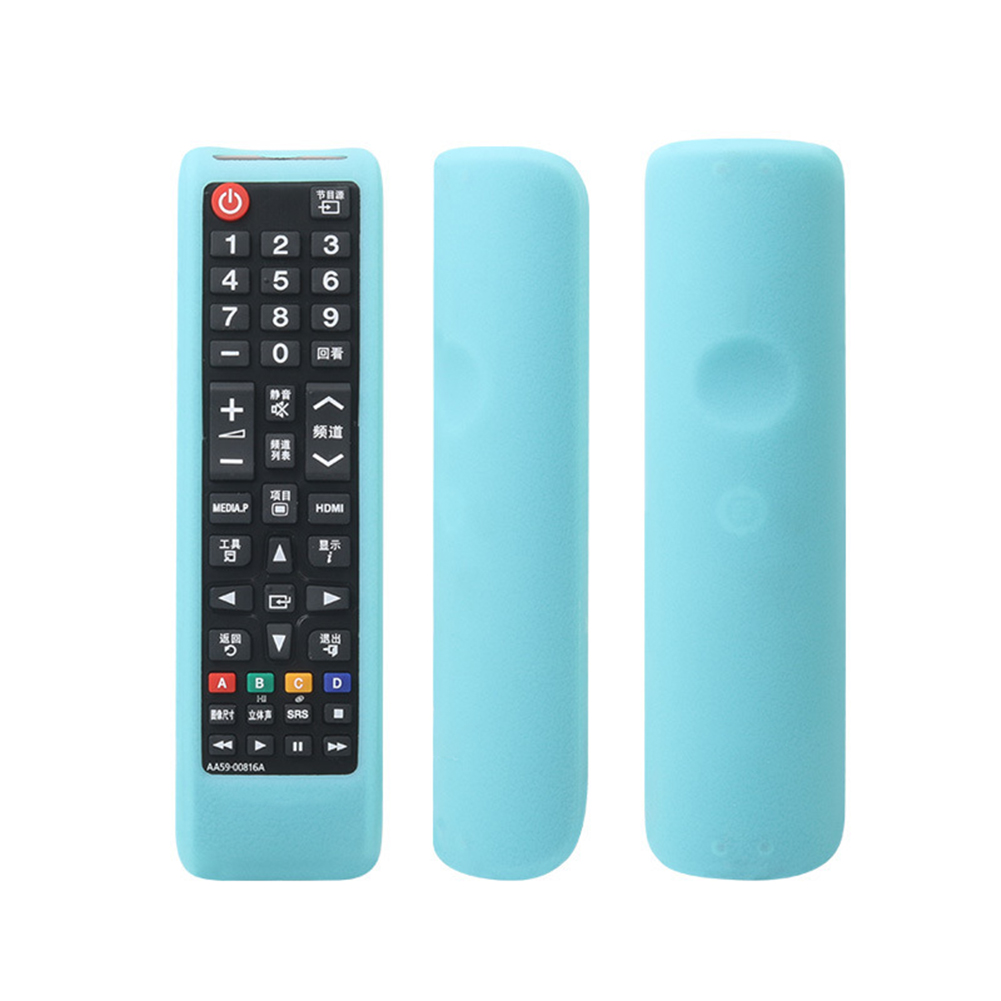 Dustproof Protector Protective Case Solid Remote Control Cover Home Soft Accessories TV Silicone Durable Removable For Samsung: Turquoise Blue