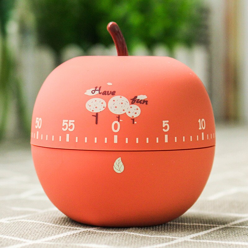 Mechanical Timer Time Manager Fruit Reminder Kitchen Tool Business Study Entertainment Fitting Timing Gadget: Apple