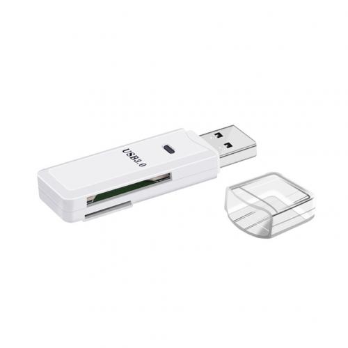 Mini Kaartlezer Usb 3.0 Micro Tf Smart Memory Card Adapter Voor Laptop Usb 3.0 Multi Smart Cardreader Sd-kaart reader: WHITE
