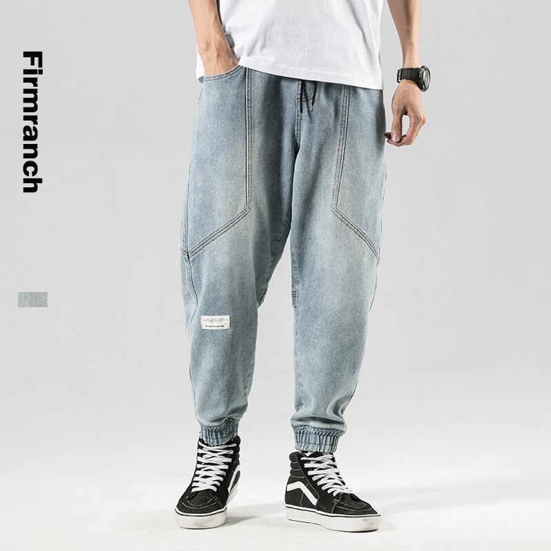 Firmranch Frühling/Sommer Männer Fett Bruder Plus Größe verlieren Harlan Kleine Gerade Leggings Jeans Beiläufige verlieren Hosen Denim Hosen
