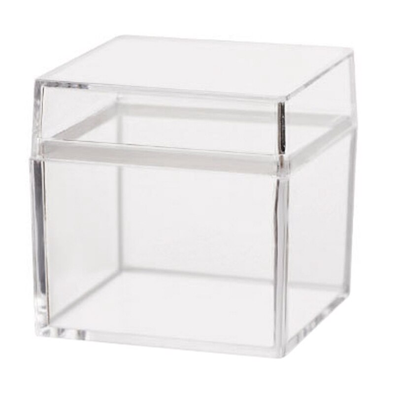 24Pcs Transparent Plastic Candy Box Biscuits Cookies Packing Box Party Treat Boxes Square Container: Default Title