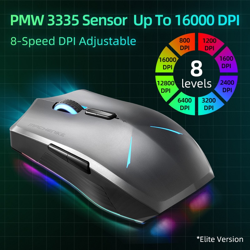 Machenike M7 wireless mouse gaming mouse OMRON RGB backlight Programmable rechargeable 16000 DPI computer mouse