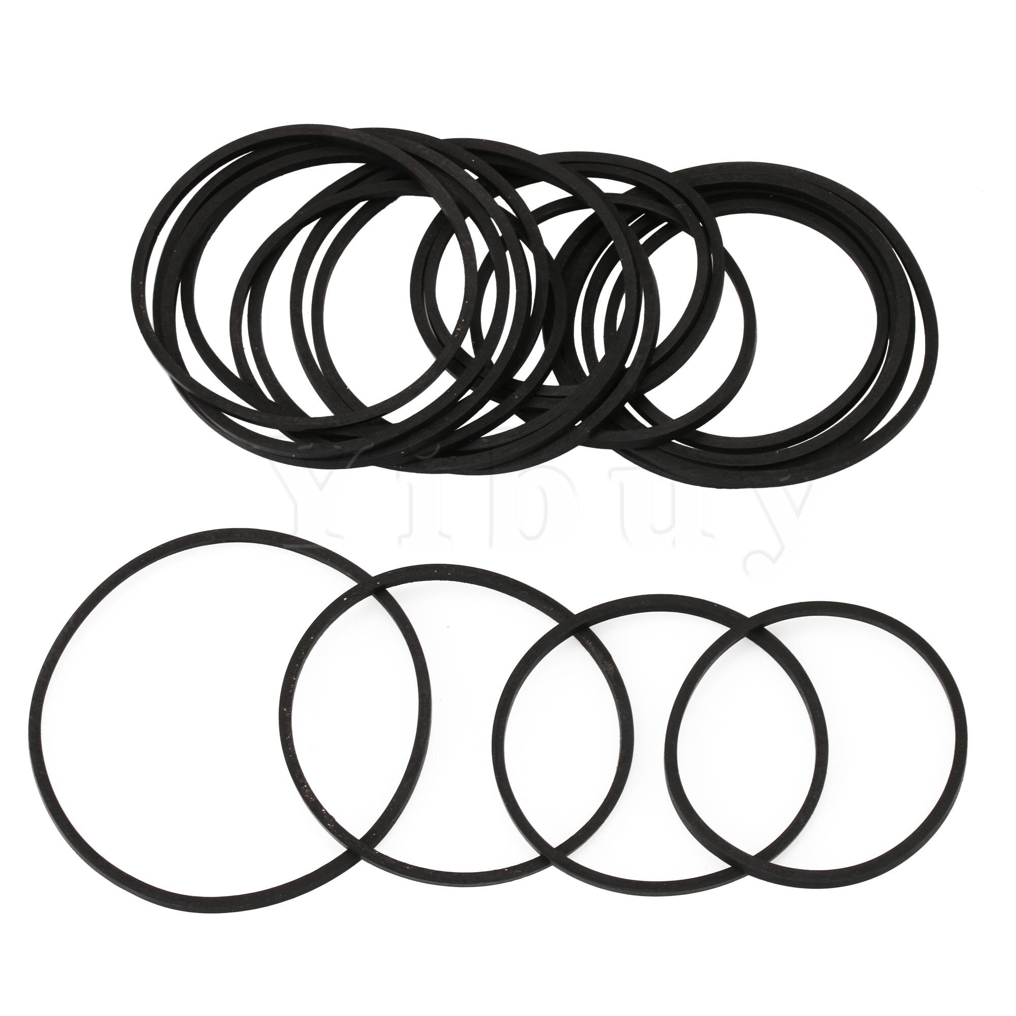 Yibuy-Correa de goma para DVD, 1,5mm, grabadora mixta, plegado cuadrado, 40 a 60mm, Juego de 20: 2mm Fold 75 - 100mm