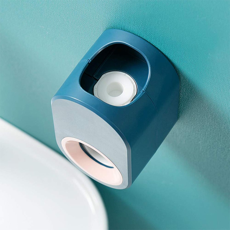 Household Toothpaste Automatic Dispenser Wall Mount Toothpaste Holder Automatic Squeezing Toothpaste Dispenser Health Safety
