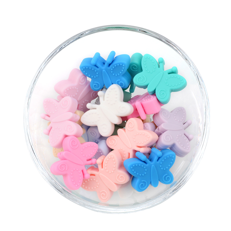 LOFCA 10 stks Leuke Cartoon Blad Siliconen Kralen Food Grade Siliconen Gebruikt in sieraden maken Ketting Sieraden Armbanden accessoires: Rood