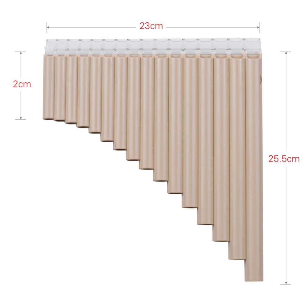 16 rørpande fløjte panpiper c nøgle pan piber til begyndere studerende med mundstykke bæretaske
