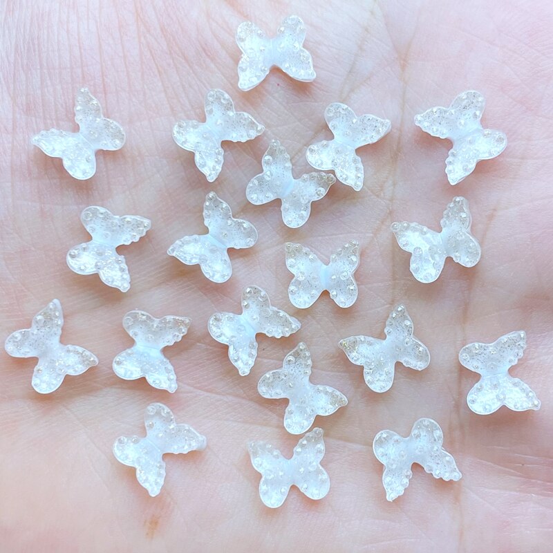 60Pcs Cute Mixed Mini 3D Butterfly Flat Back Resin Cabochons Scrapbooking DIY Jewelry Craft Decoration Accessorie K34: A