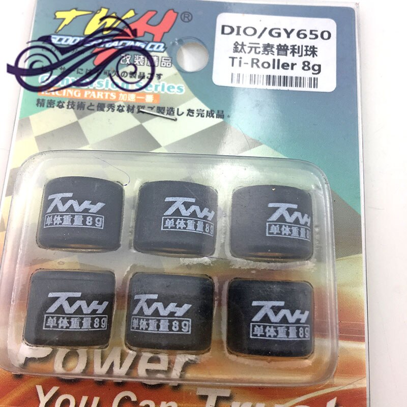 Taiwan TWH performance racing variator roller set clutch bead 16x13mm for honda Scooter GY650 80139QMB/QMA ZX Dio50 AF28 Scooter