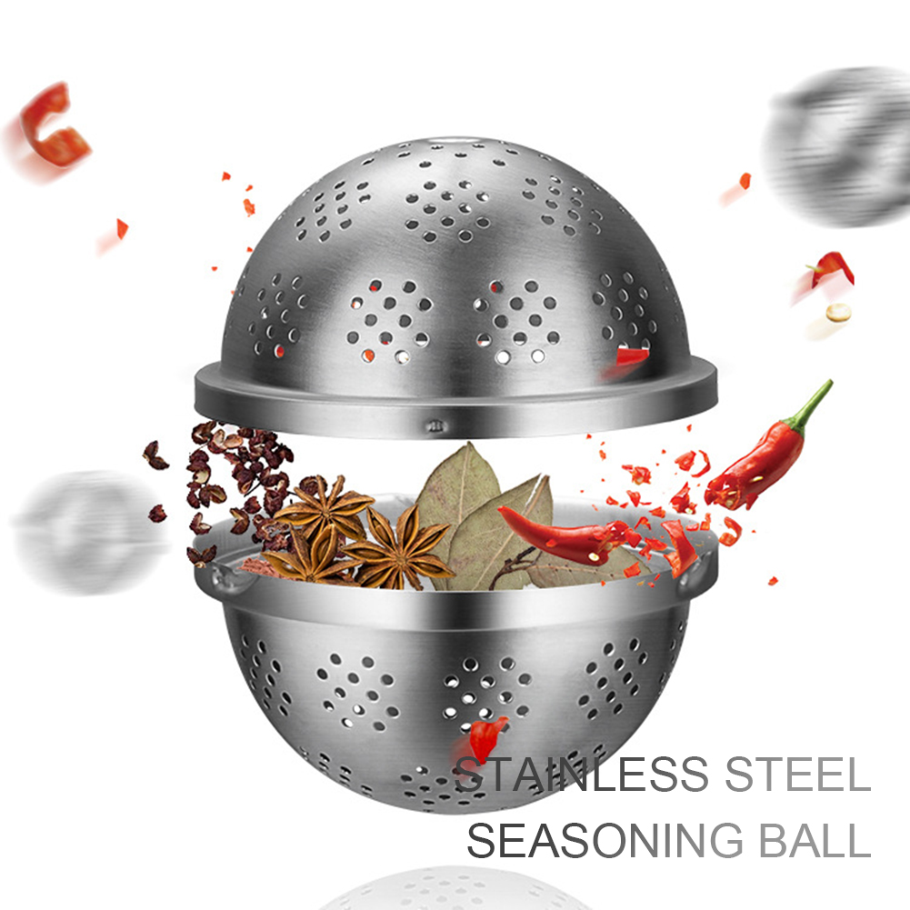 1pc- ball teinfuser nettfilter sølv rustfritt stål kule tekoker sil tefilter låsynge hjem kjøkkenverktøy s/m/l
