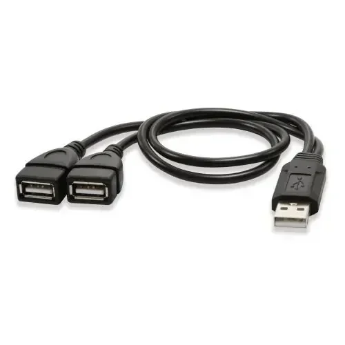 Uniwersalny rozdzielacz USB 3.0 2.0 męski na podwójny USB 3.0 żeński Jack 2-portowy koncentrator USB Adapter kabla do laptopa