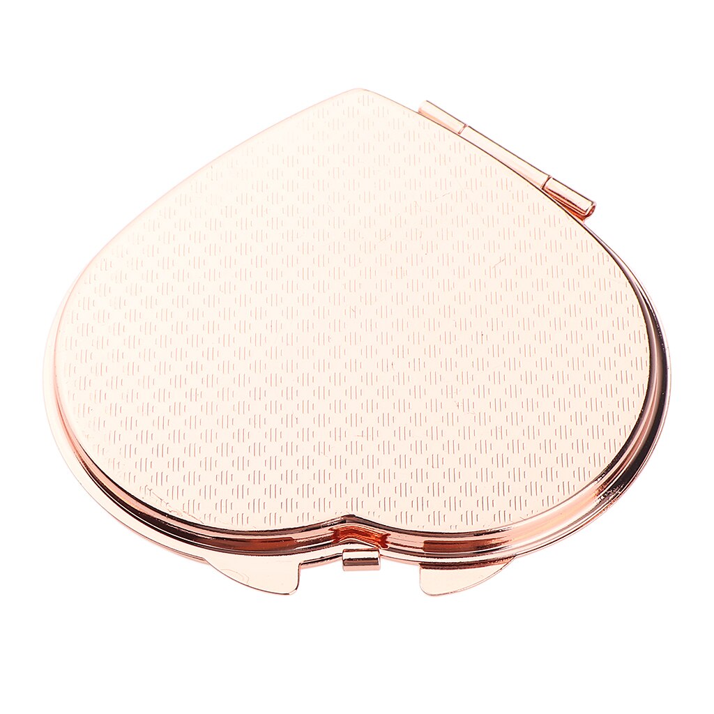 1 Stuk Hartvormige Compact Cosmetische Spiegel-Elegante Compacte Pocket Make-Up Spiegel, Handheld Travel Size Spiegel