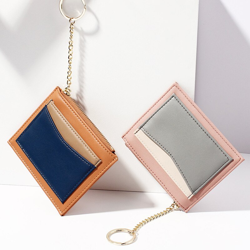 Schattige leren creditcardhouder portemonnee meisjes mini sleutelhanger tas vrouwen organzier sleutelhanger muntvak portemonnee 655