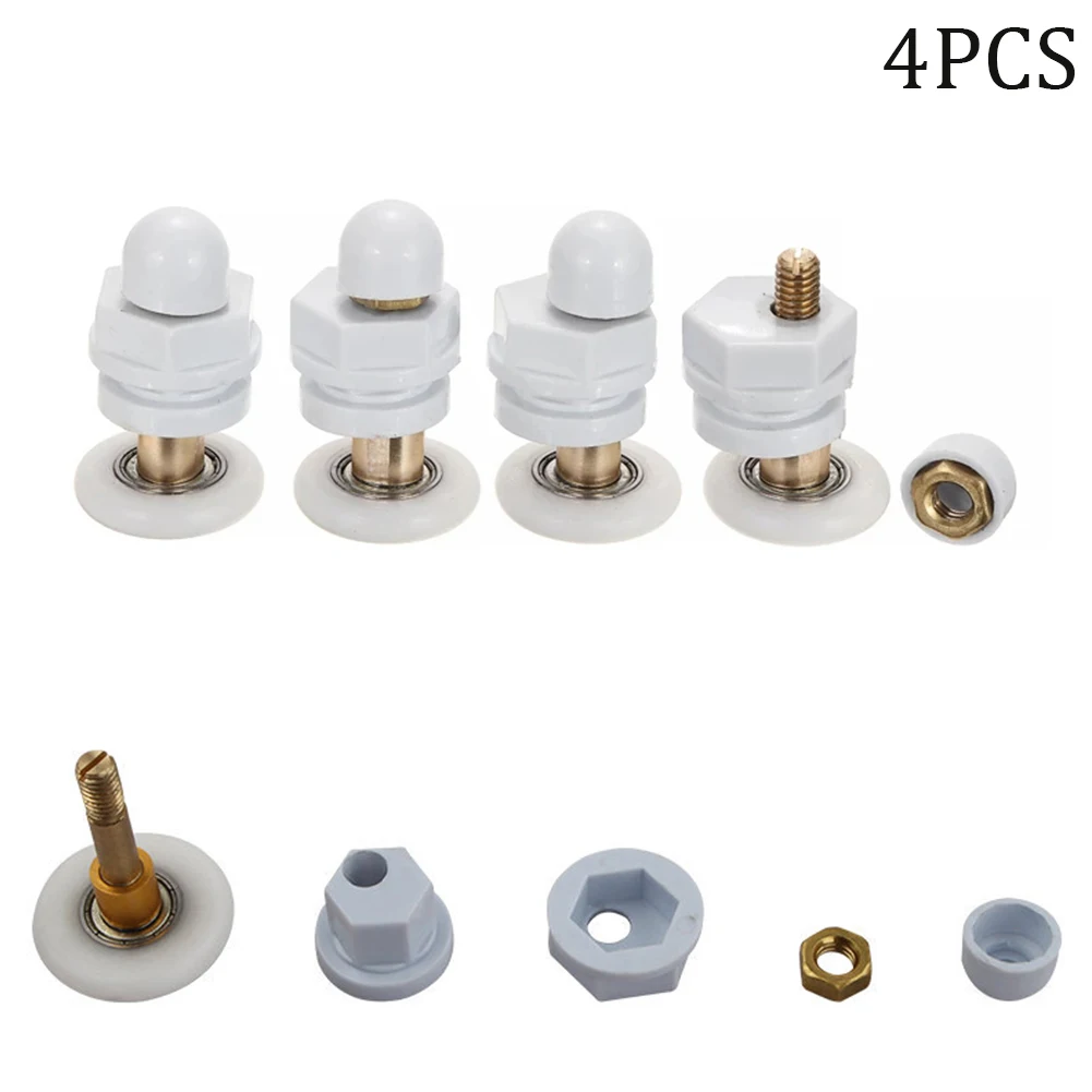 4pcs19mm/23mm/25mm/27mm/29mm Door Roller Shower Rooms Cabins Pulley / Shower Room Roller /Runners/Wheels/Pulleys Diameter