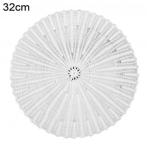 Round Rattan Woven Non-Stick Stuffed Bun Steamer Mat Dim Sum Tool Kitchen Cooking Dumplings Steam Mat Baking Liner: 32 cm