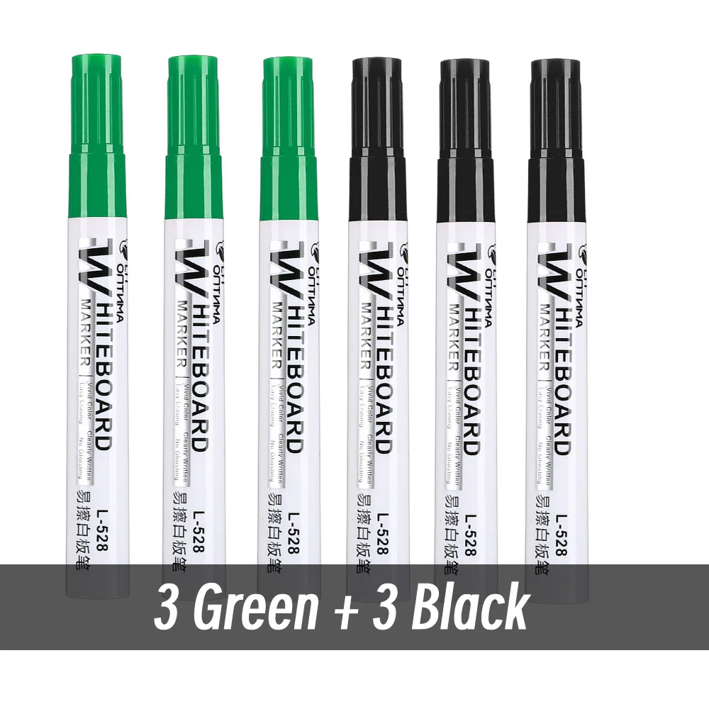 1/20 Stuks Uitwisbare Whiteboard Marker Pen Schoolbord Marker Onderwijs Krijt Voor Glas Keramiek Kantoor School Art Marker briefpapier: Donkergrijs