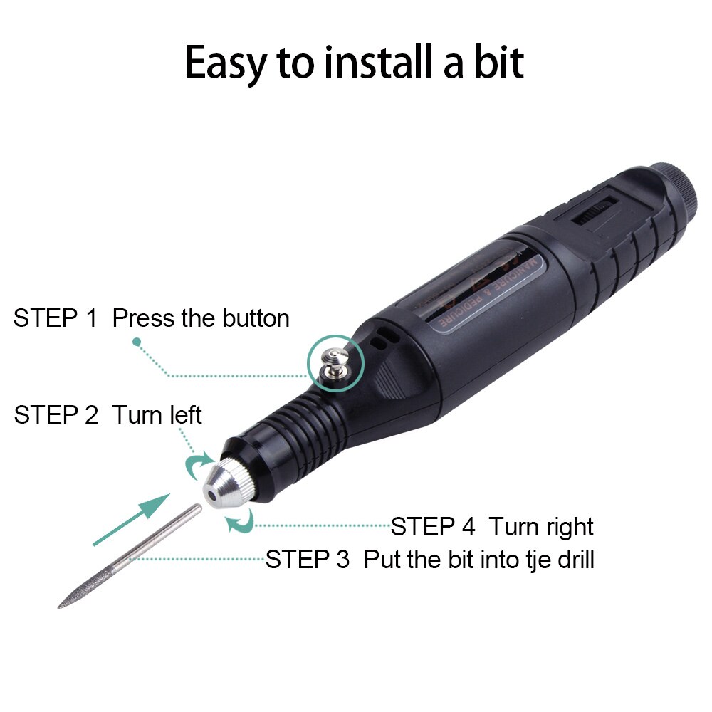 Fresas de cerámica para manicura eléctrica, conjunto de herramientas para pulir uñas, limas para arte , pulidora y pedicura