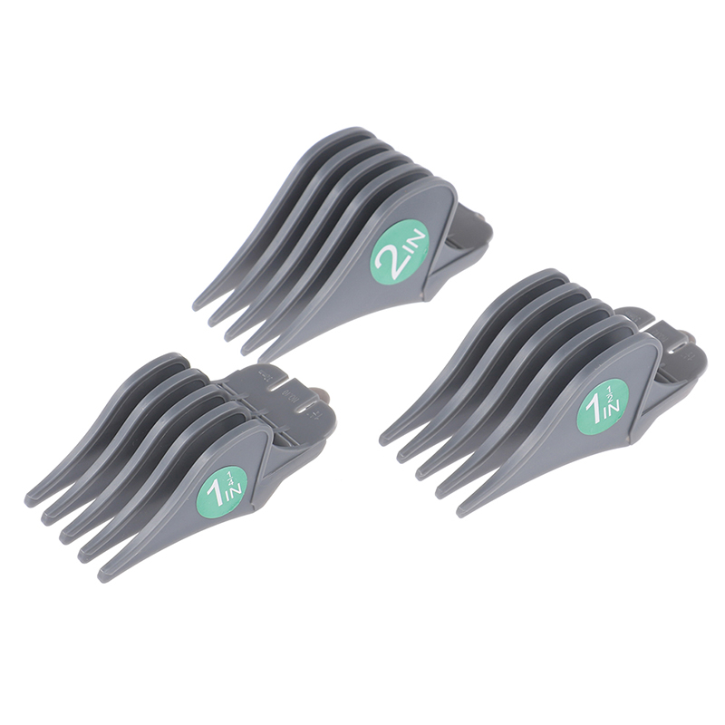 3 stuks grote trimmers met 32/38/51mm opzetkammen en snijgeleiders: Donker kaki