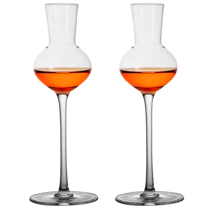 140ml Scotland Whisky Smelling Crystal Cup Whiskey Scent Wine Cup Brandy Snifter Crystal Tulip Aroma Tasting Glass: 2pcs