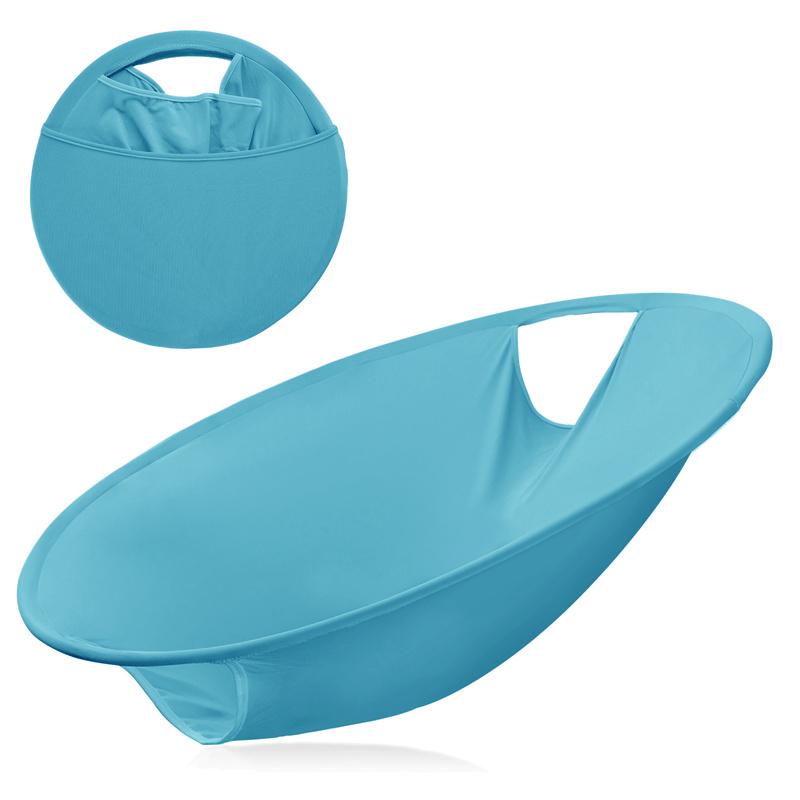 Skittentøyskurv sammenleggbar bærbar pop-opp skittentøyskurv kurv med håndtak kleskurv til skittentøy, vask og tørketrommel: Blå