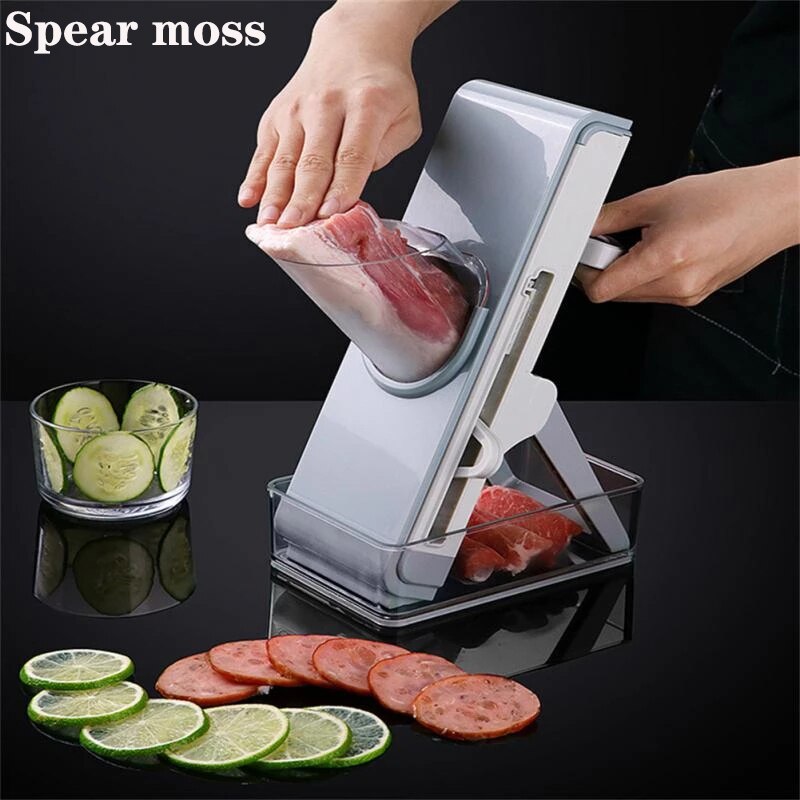 Neue Haushalts Fleisch Cutter Manuelle Einstellbare Schneidemaschine Gemüse Schneiden Artefakt Aktenvernichter Hobel Multifunktionale Gemüse Cutter