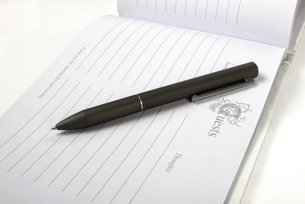 Plain White Cover DIY Wedding Guest Book w/ Ballpoint Pen