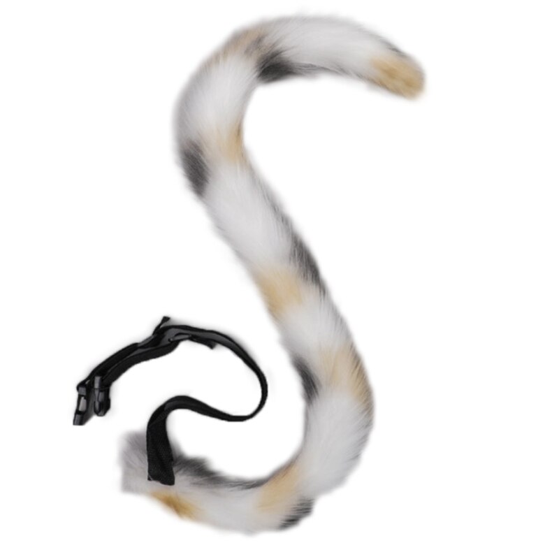 Lolita Headbands Furry Cat Ears Headwear Cow Pattern Tail Set Hair Hoop for Halloween Cosplay Headpiece Party Supplies S24 21: E