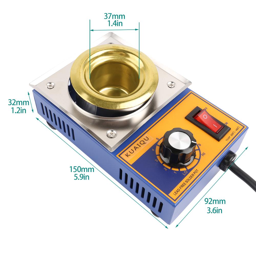 150~300W Tin stove Soldering Pot Soldering Desoldering Bath 100/80/50/36mm Temperature Controlled Melting Tin Pot: 150W 37mm