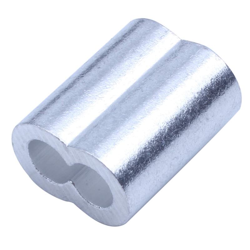 150 Pcs Aluminum Crimping Loop Sleeve For Diameter Wire Rope And Cable 4Mm &amp; 3Mm