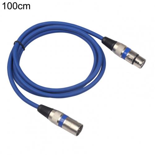 Audio- Kabel Abgeschirmte Anti-störungen 100/180cm 3Stift XLR Männlich zu Weiblich Mikrofon AUX Kabel für Rührgerät: Blau 1m