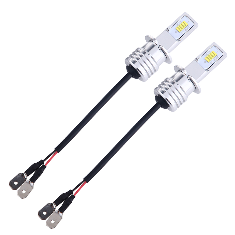 2 Stuks H3 Led Koplamp Lamp Led H3 Auto Licht Mistlampen1: 1 Size Replica Vervanging Halogeenlamp 80W 12V 24V Auto Lamp