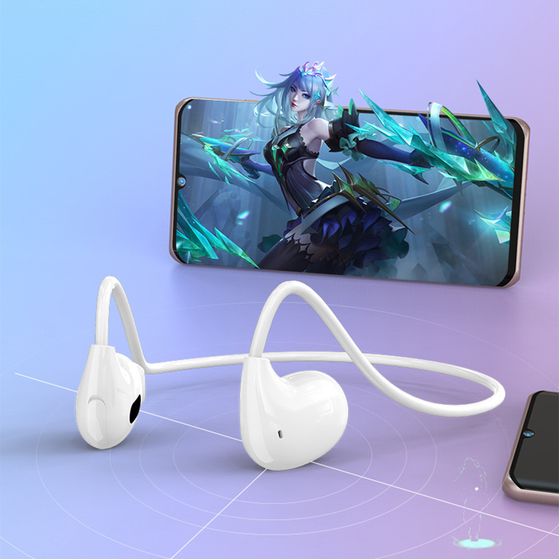 Neckband AIR Bone Conduction Headphones Wireless Bluetooth Headset With Mic Sports Running Non-ear-wearing