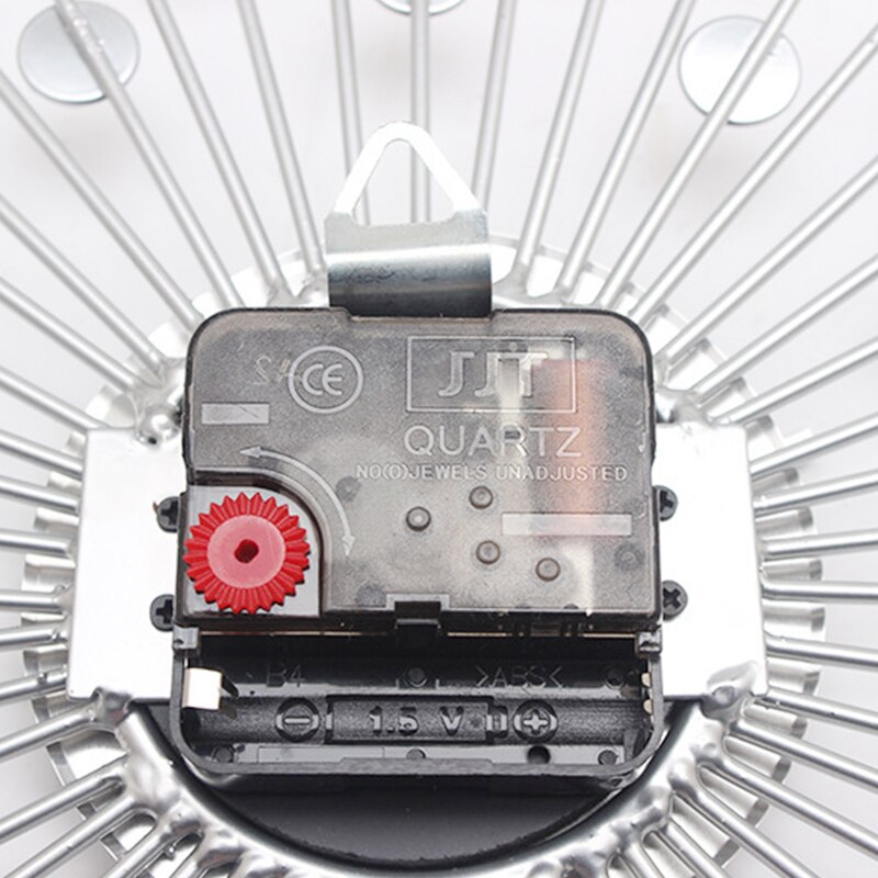 Vintage Metal Crystal Sunburst Wall Clock Large Mo... Grandado