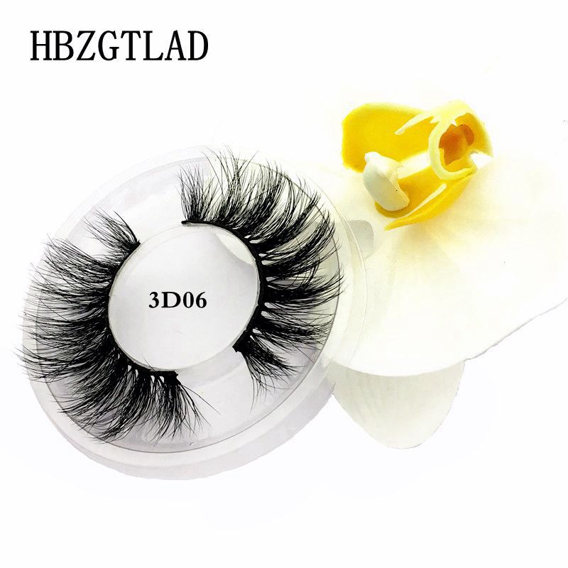 1 Pair 25mm Lashes 6D Faux Mink Hair False Eyelashes Fluffy Wispies Dramatic Long Lashes Handmade Eyelashes Eye Makeup Tool: 3D-06