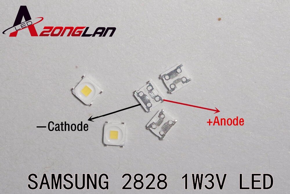 Rétroéclairage LED pour SAMSUNG TV, 100 pièces, Application, puce de rétroéclairage, 3255 1.5W, 3V 2828, blanc froid, LCD TV
