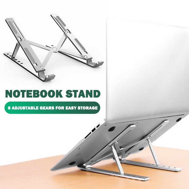 Aluminium Laptop Stand Notebook Stand Laptop Houder Draagbare Opvouwbare Verstelbare Laptop Tablet Houder Voor Macbook Ipad