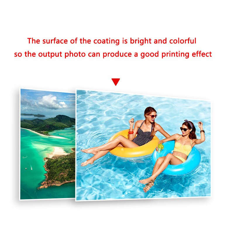 100Sheets Glossy A4 Photo Paper for Inkjet Printer Paper Imaging Supplies Printing Paper Photographic Color Coated