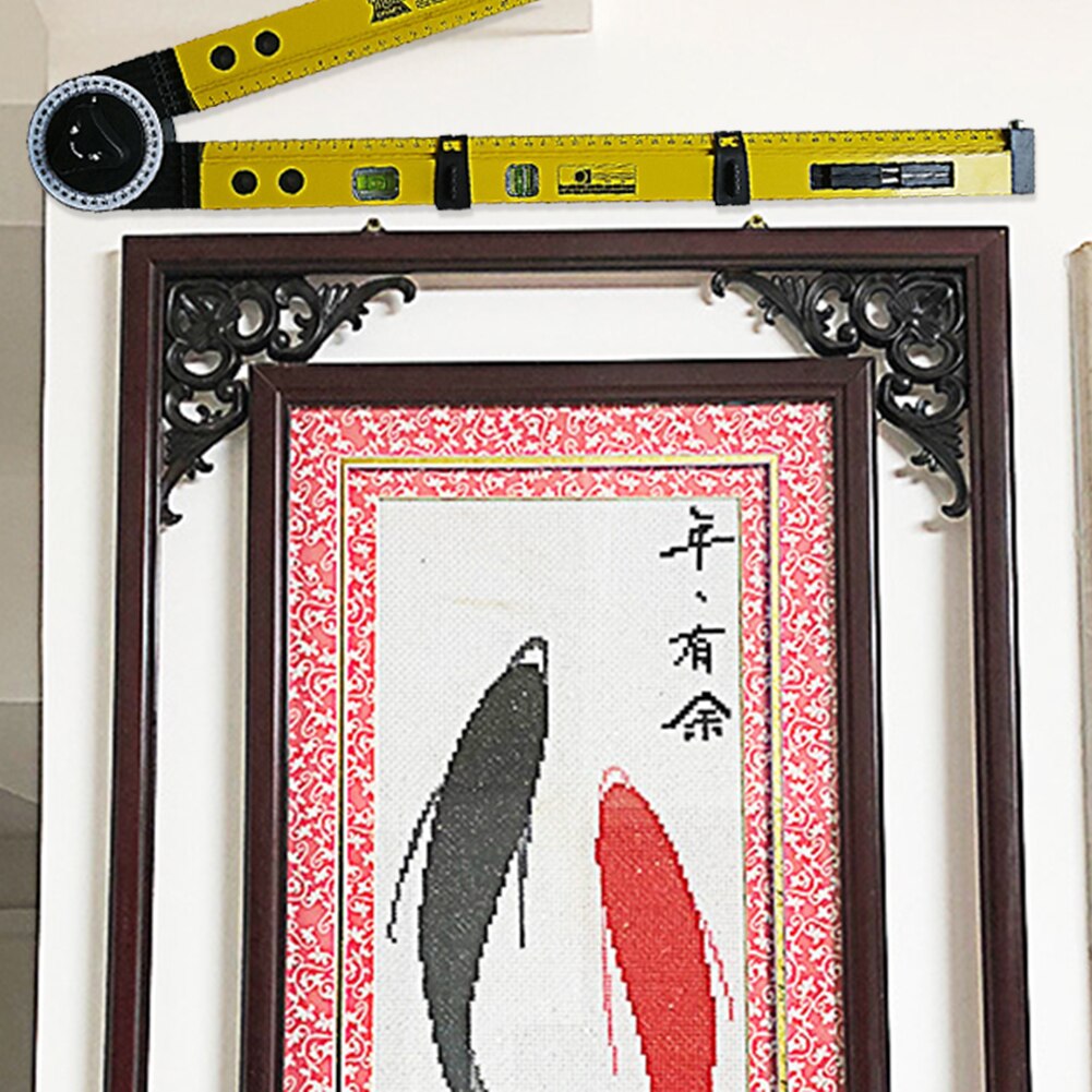 Multi-Function Scribing Gauge Woodworking Scribe Compasses Slope Measuring Angle Instrument Horizontal Level Positioning Tools