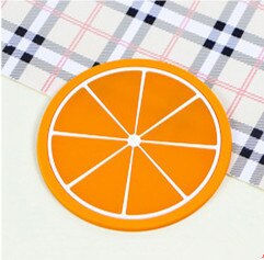 Keuken Gadgets Siliconen Cup Coaster Fruit Stijl Hittebestendige Placemat Leuke Fruit Drankje Tafel Mat Keuken Accessoires: Orange