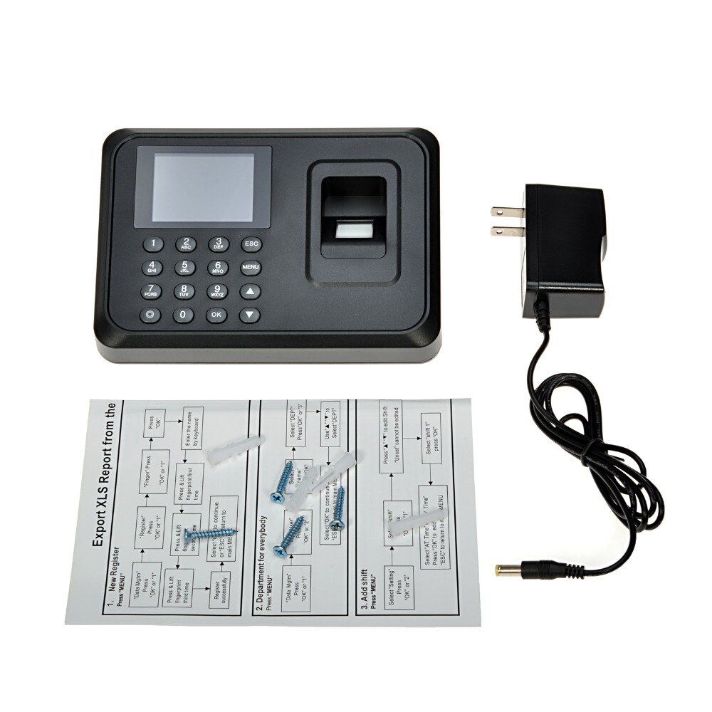 DANMINI Precision A6 2.4" TFT Fingerprint Time Attendance Clock Employee Payroll Recorder for Company Hospital School