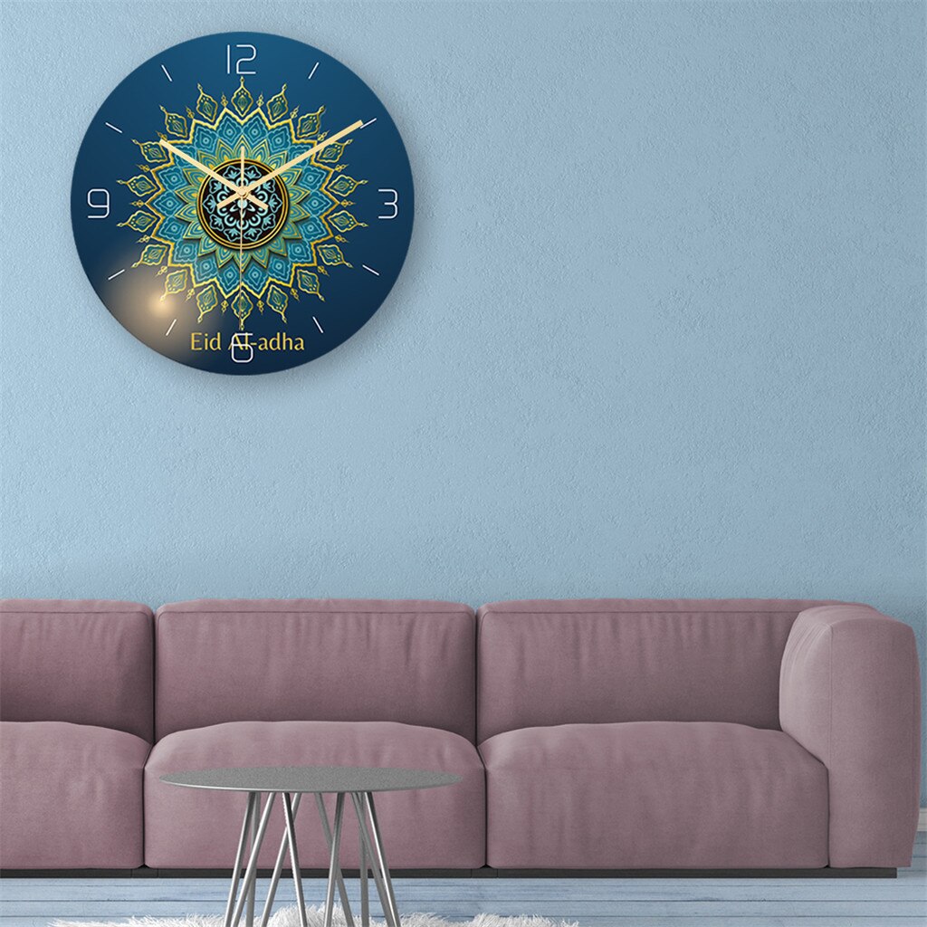 Frameless 3D Wall Clock Decal Sticker Muslim Ramadan Mubarak Home Decor Wall Clock Posters Wallpaper Islamic Wall Clock