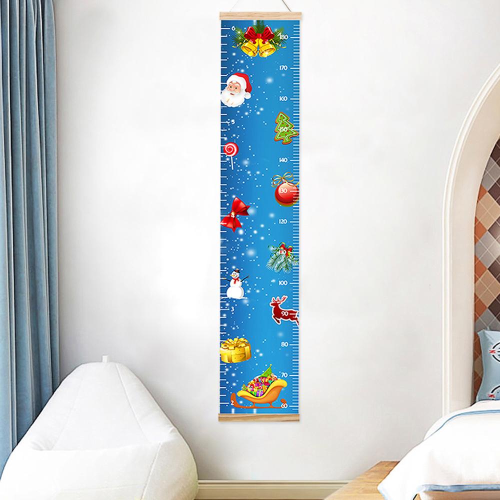 1PC Hanging Growth Chart Baby Height Growth Chart Hanging Rulers Kids Room Wall Canvas Frame Home Decor