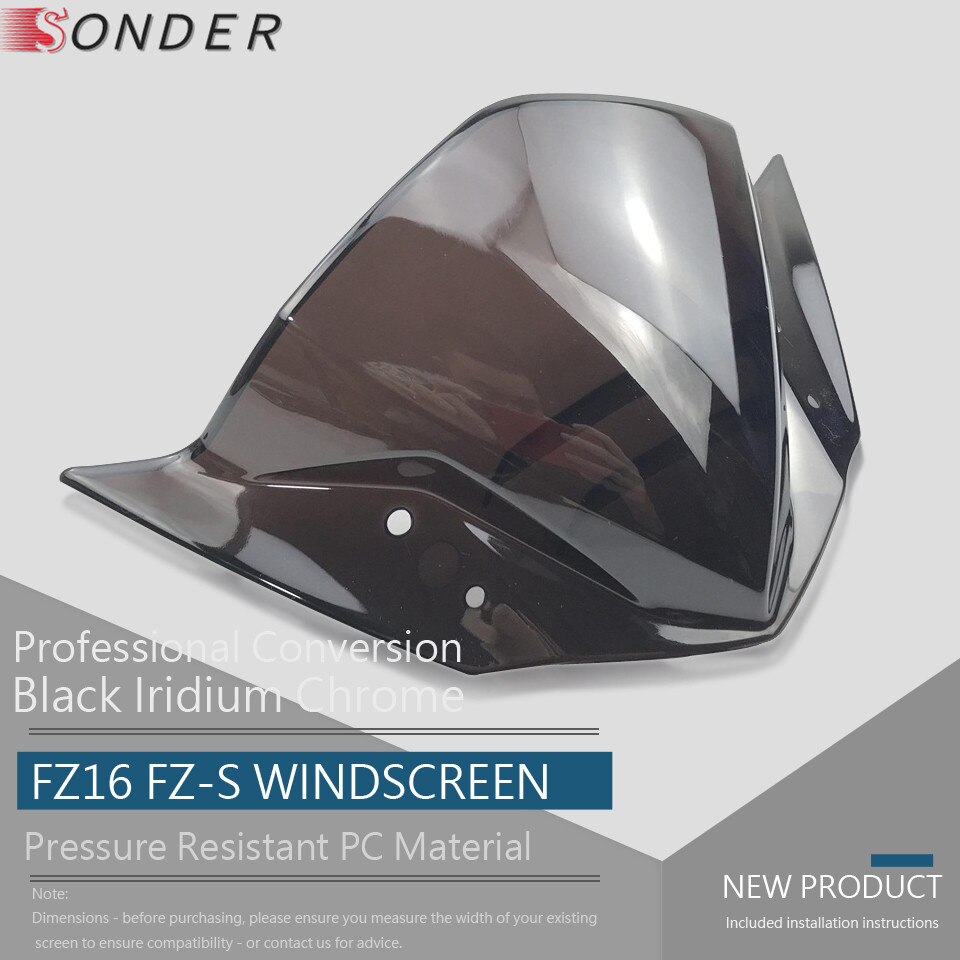 Motorfiets windscherm voor yamaha  fz16 fz 16 fz-s windscherm deflectors windscherm rookzwart iridium