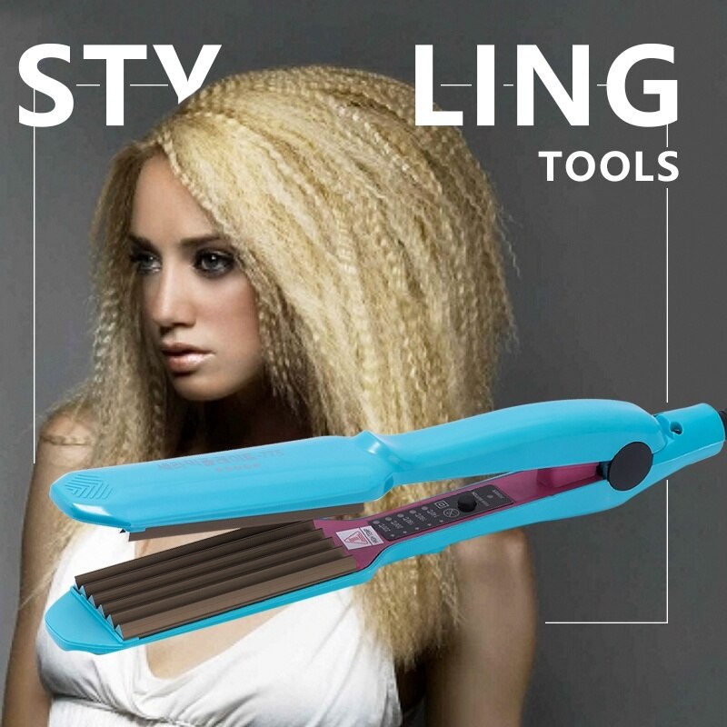 Corrugated Crimping Iron Hair Straightener Iron Hair Crimper Fluffy Wave Iron Women Curly Hair Styling Tools