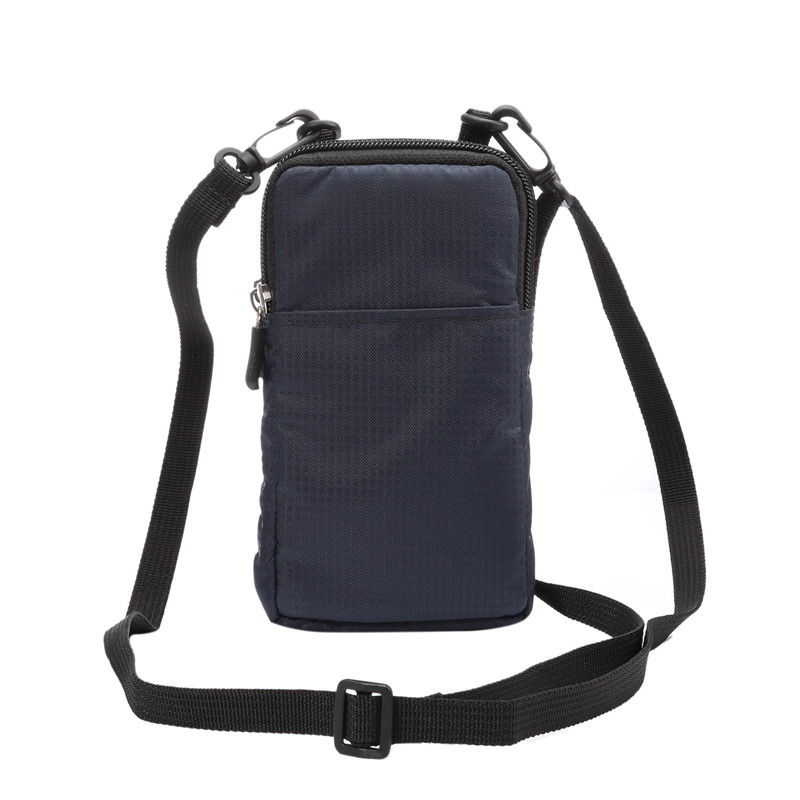 Yiang nylon universel tegnebog mobiltelefon taske 6.0 tommer mini cross body skuldertasker taske bærbar taske til iphone / samsung: Dyb blå