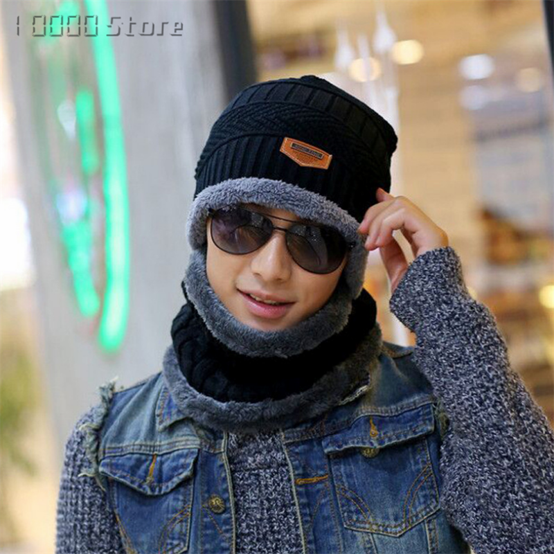 Cappelli invernali per uomo berretto da alpinismo berretto invernale uomo donna sciarpa di lana cappellini impostato maschera cappello lavorato a maglia