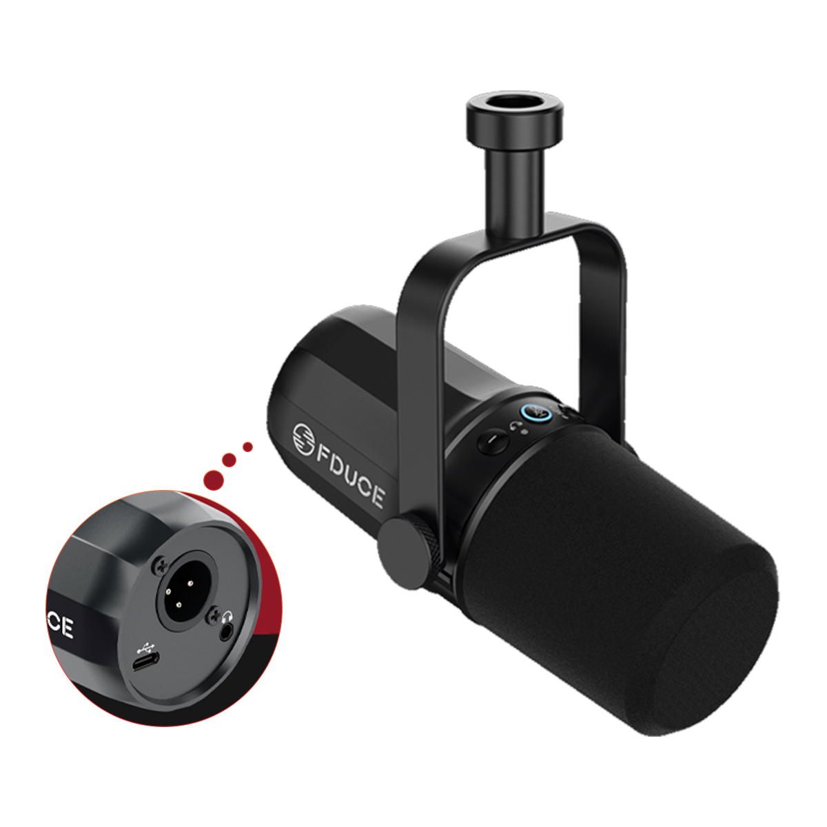 FDUCE SL40X/SL40 USB/XLR dynamisches Mikrofon mit integriertem Headset-Ausgang und Schalldämmung, für Podcasts, Spiele, Live-Übertragung: MULTI